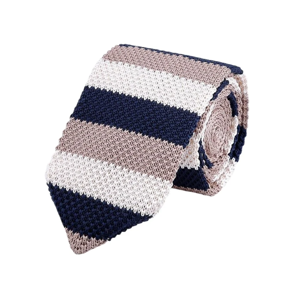 Solid Corbata de punto a rayas Superior