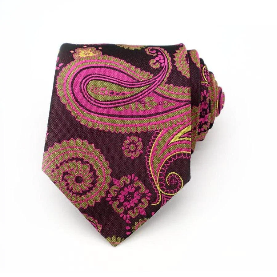 Classic Corbata de seda Jacquard Paisley Fine Crafted