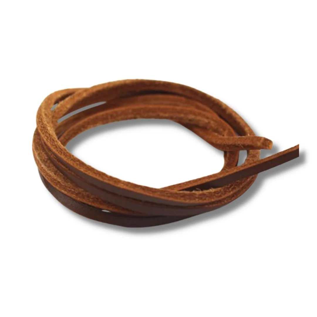 Clean 1 Par de Cordones Cuadrados de Cuero 32 Excellent