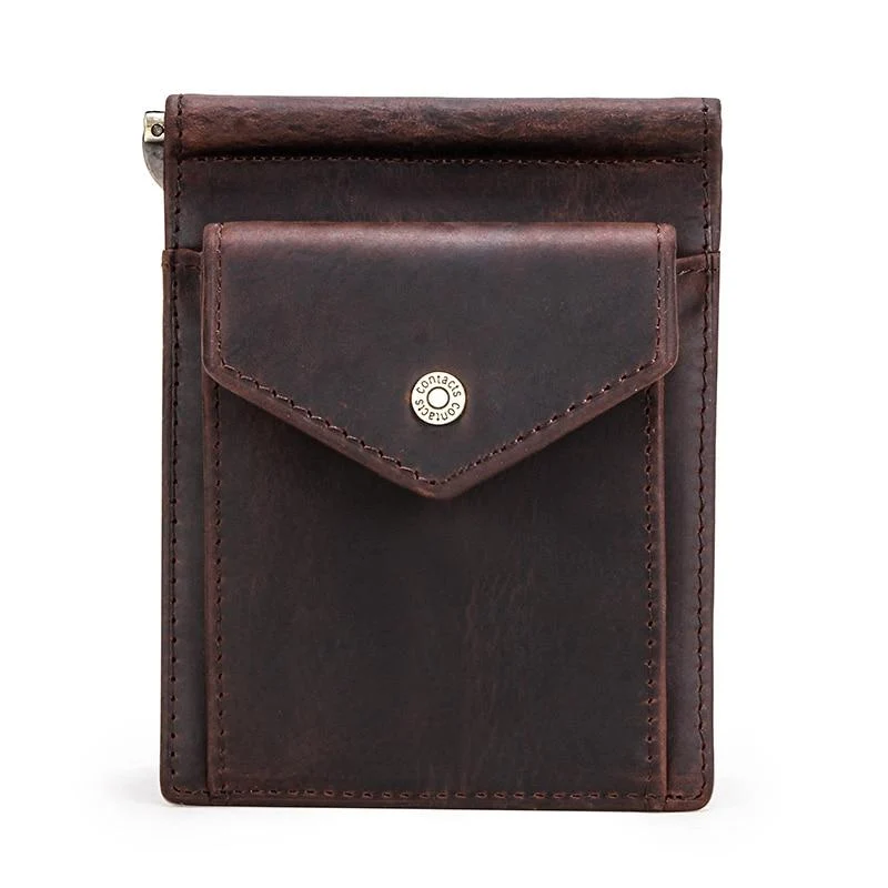 Durable Federico Cartera con clip de piel de vaca RFID Responsible