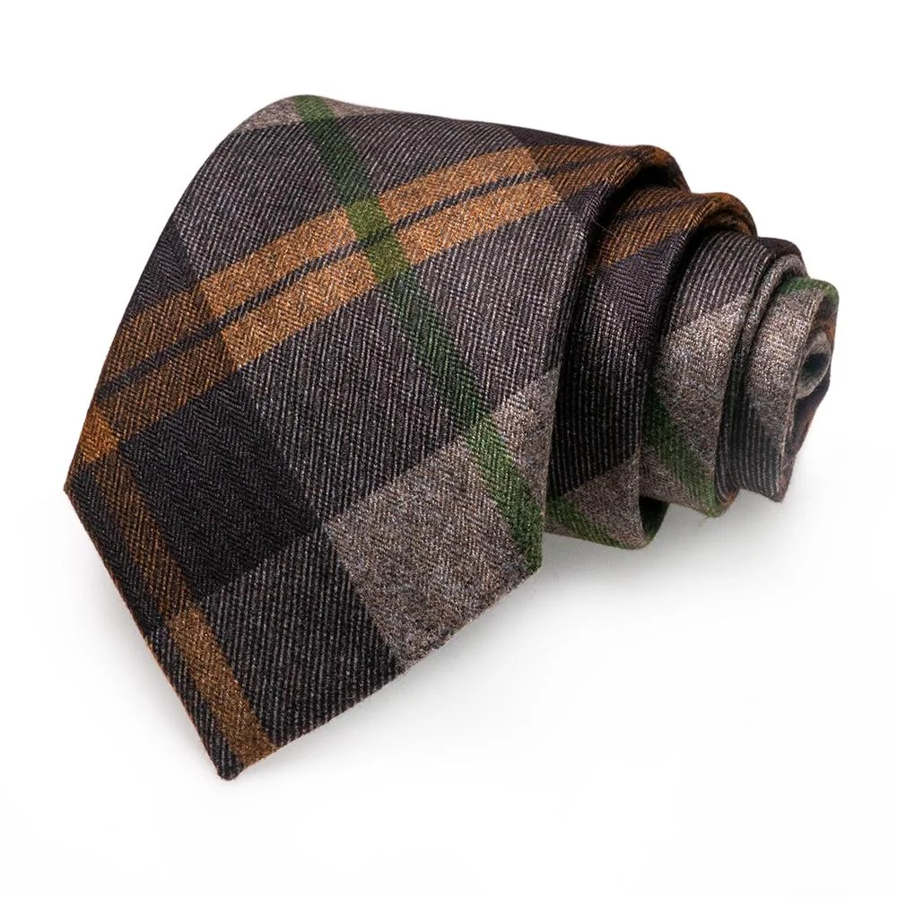 Soft Plaid Cashmere Tie Trendy
