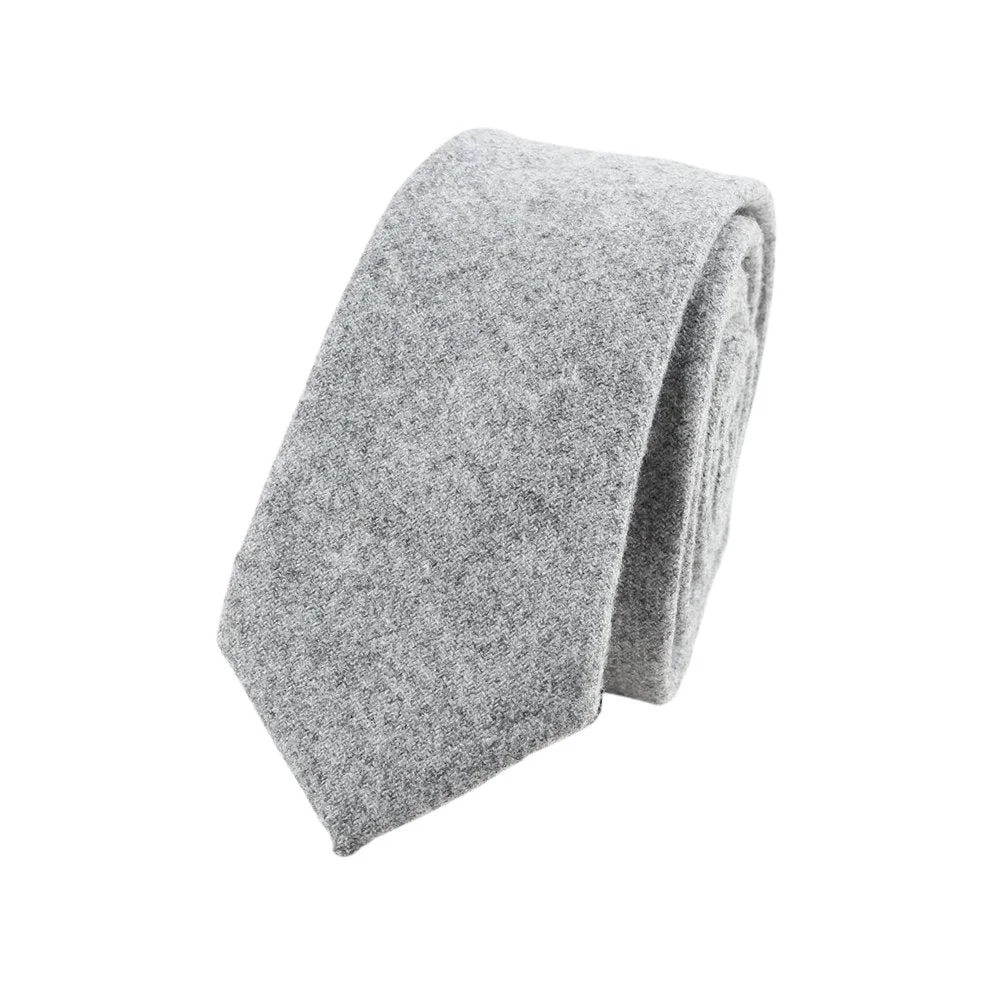 Detailed Classy Solid Wool Tie Traditional