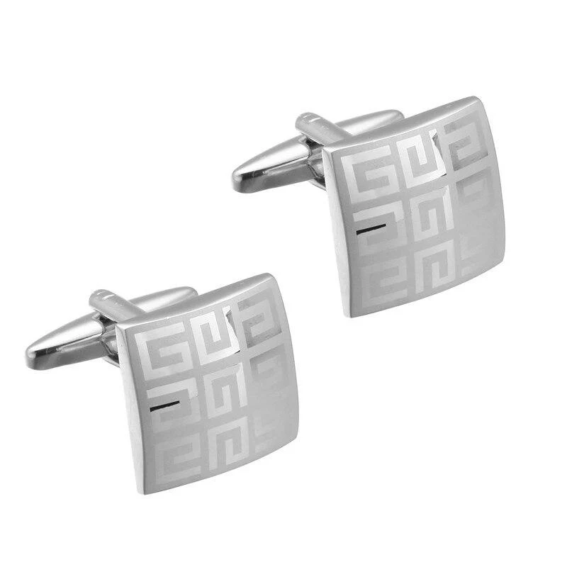 Trusted Zeus Solid Silver-Tone Cufflinks Casual