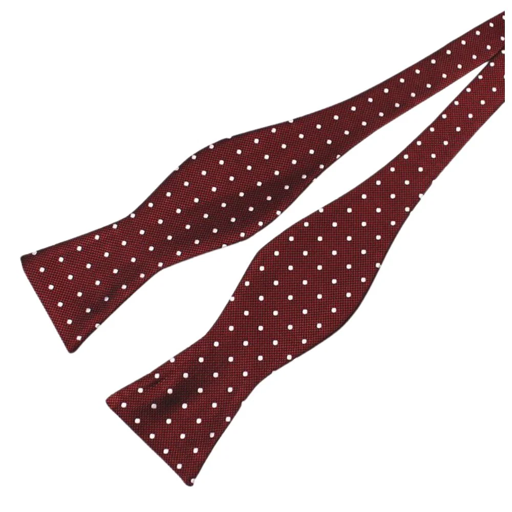 Sustainable Pin Dot Silk Self-Tie Bow Tie Trendy