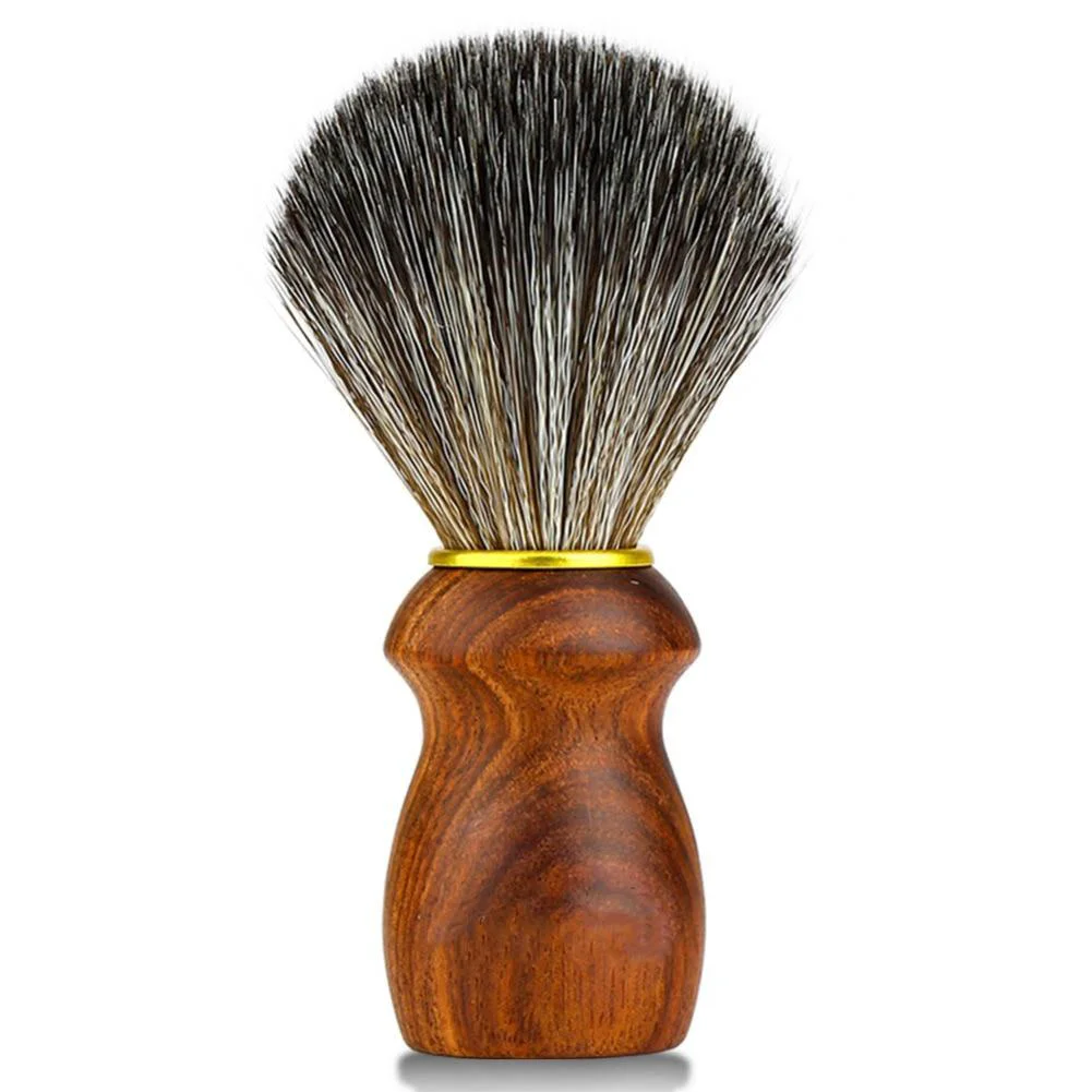 User-Friendly Brocha de afeitar con raro mango de madera de ébano Secure