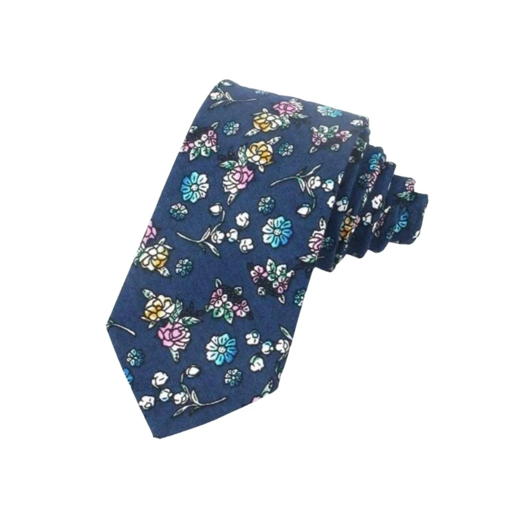 Artisan Corbata Boho de Algodón Floral First-Class