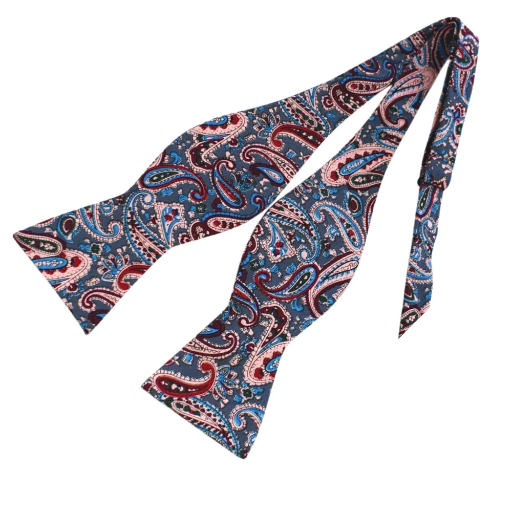 Contemporary Pajarita de algodón Paisley Practical