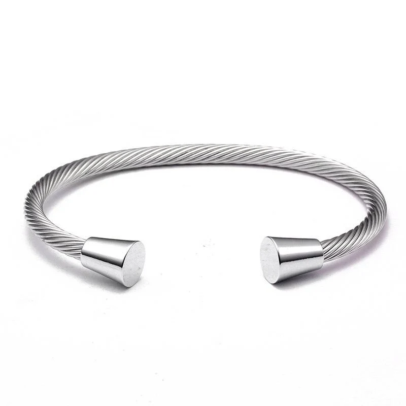 Stylish Felix Pulsera de acero inoxidable Detailed