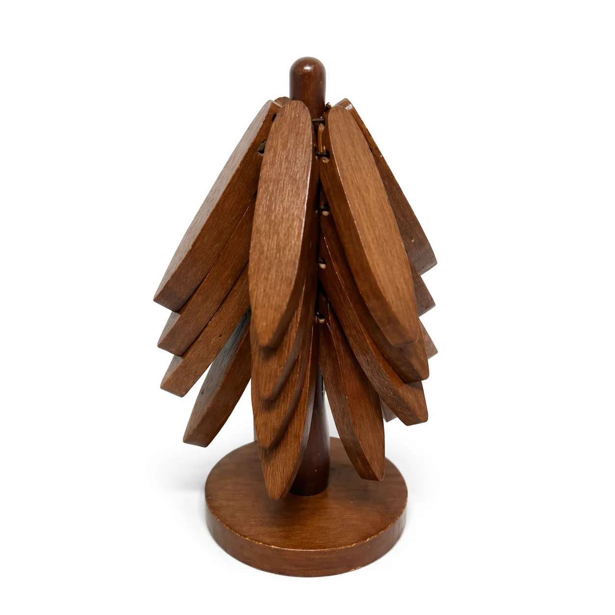 Modern Walnut Canopy Coaster Tree Set-5 Selected