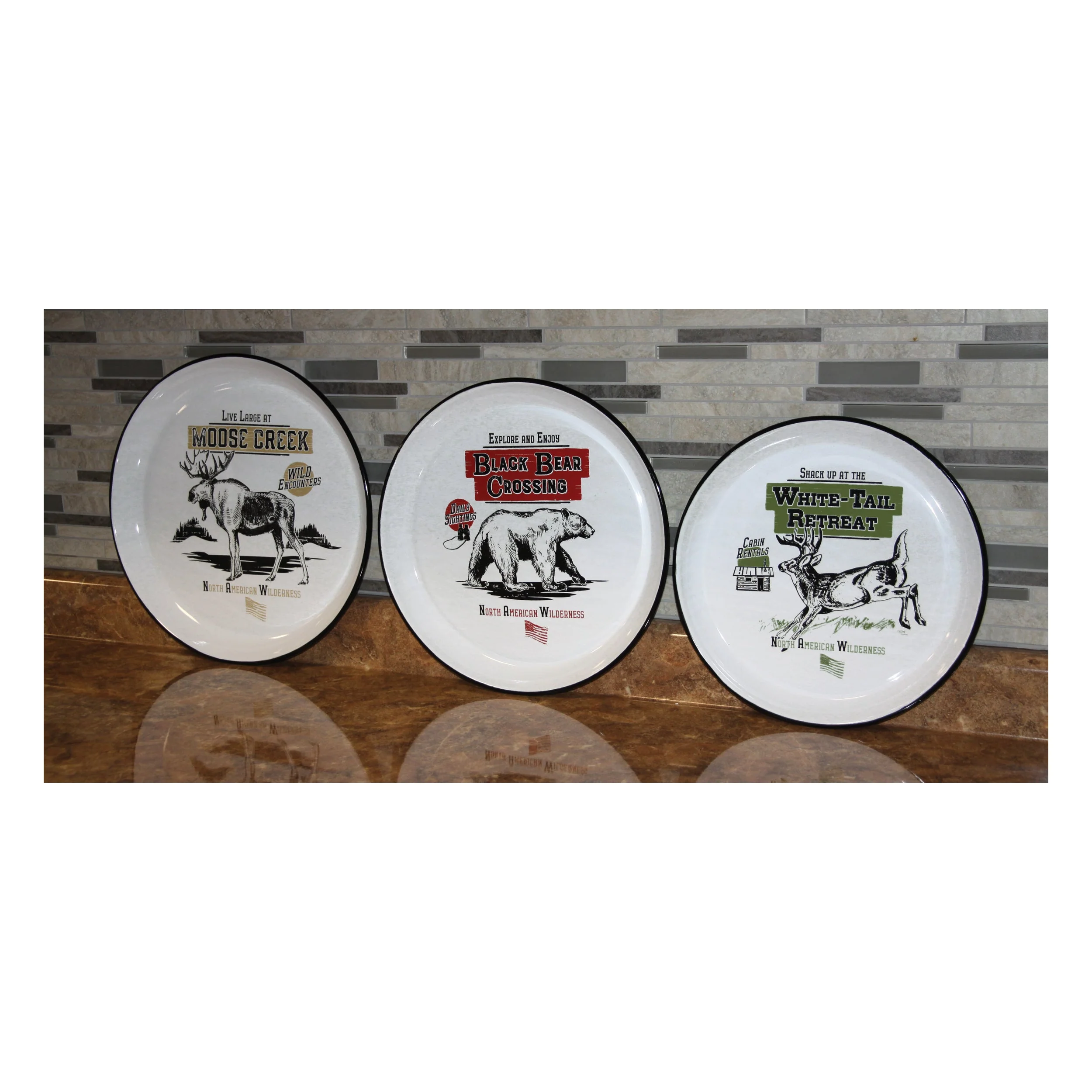 Consistent Round Platters 3 Piece-Porcelain Enamel Next-Generation