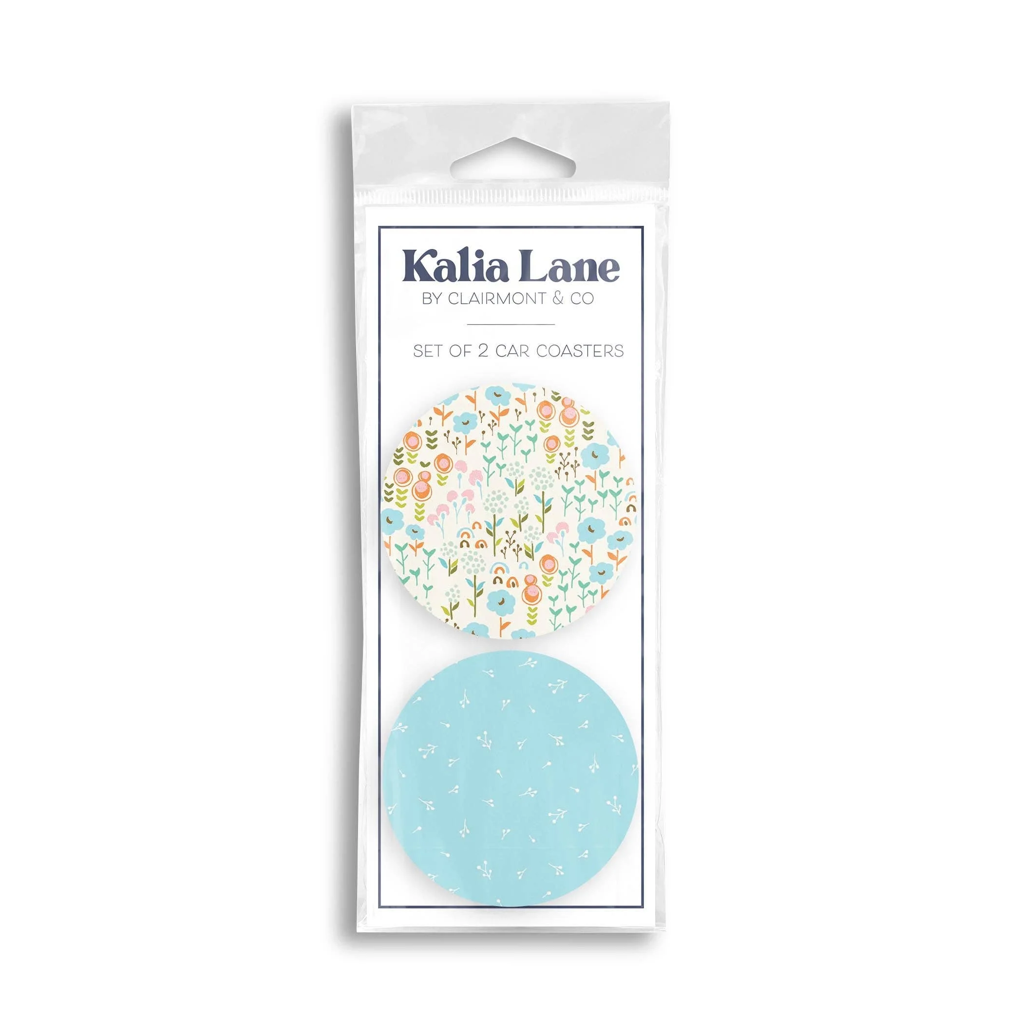 Comfortable Blue Whimsy Car Coaster Set Responsible