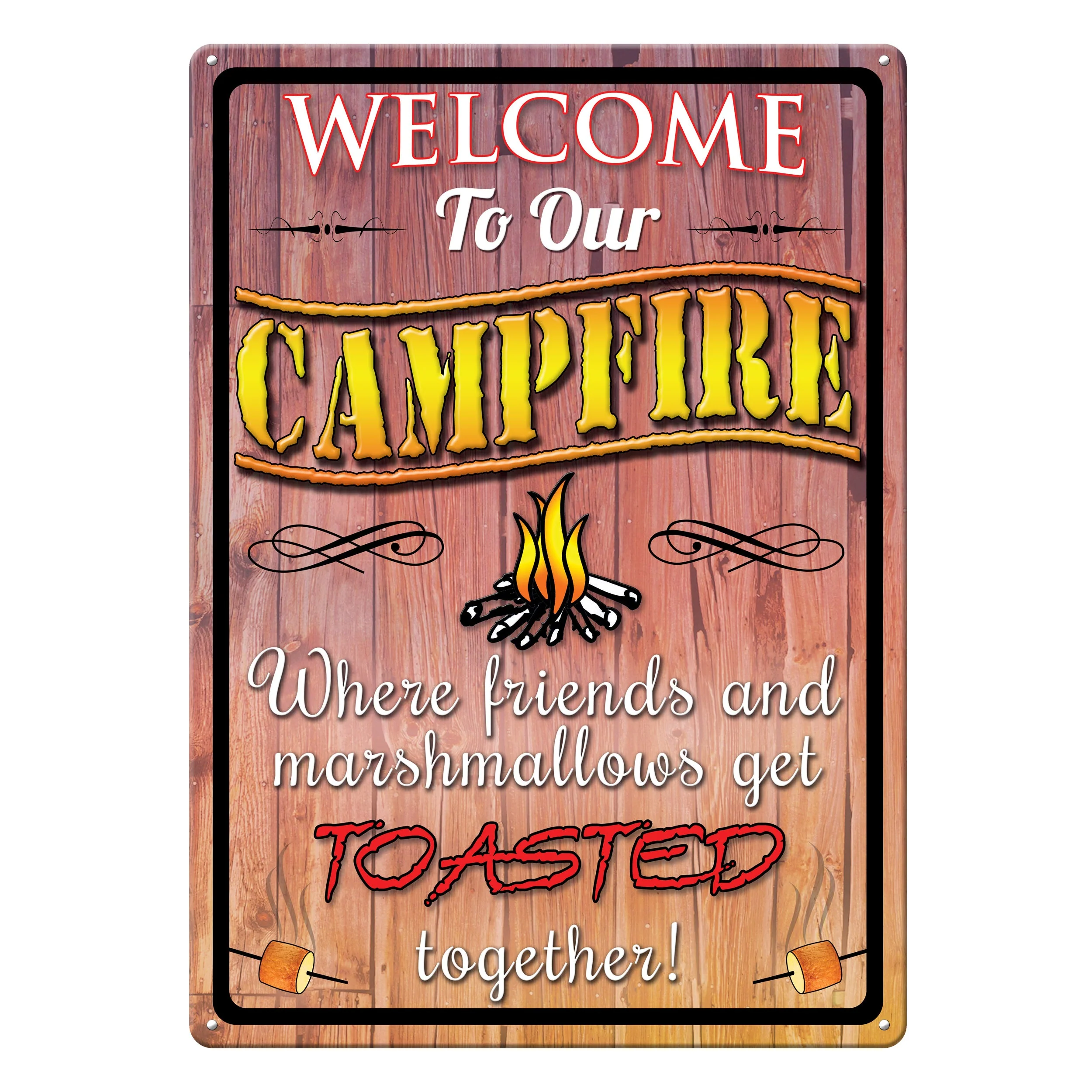 Specialty Tin Sign 12in x 17in-Welcome To Campfire Artisan