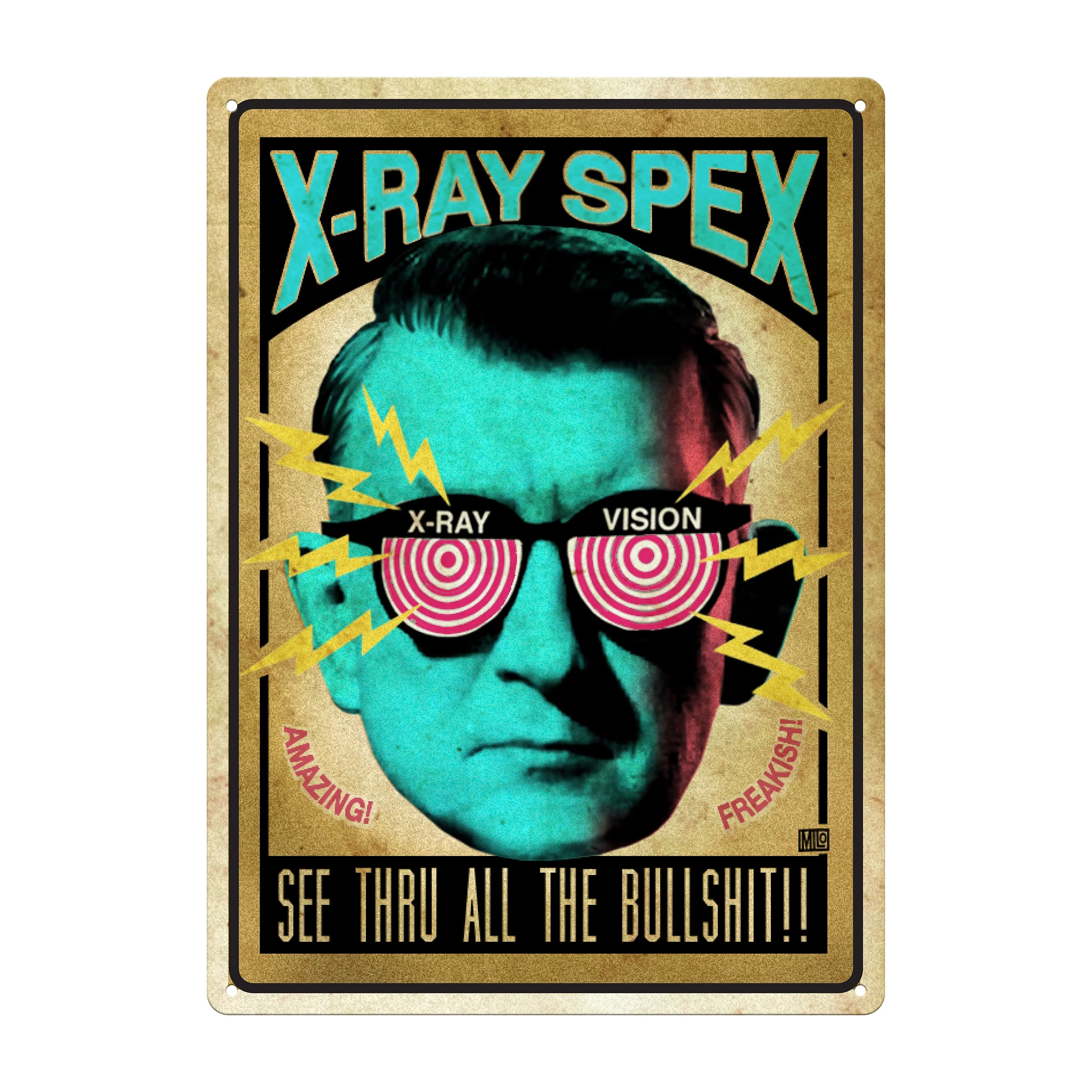 Convenient Tin Sign 12in x 17in-X-Ray Spex Authentic