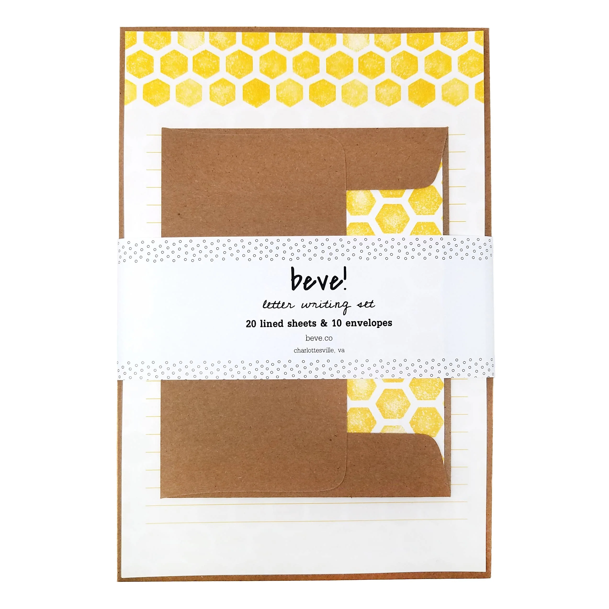 Carefully Designed Yellow Hex Letter Writing Stationery Set Professional