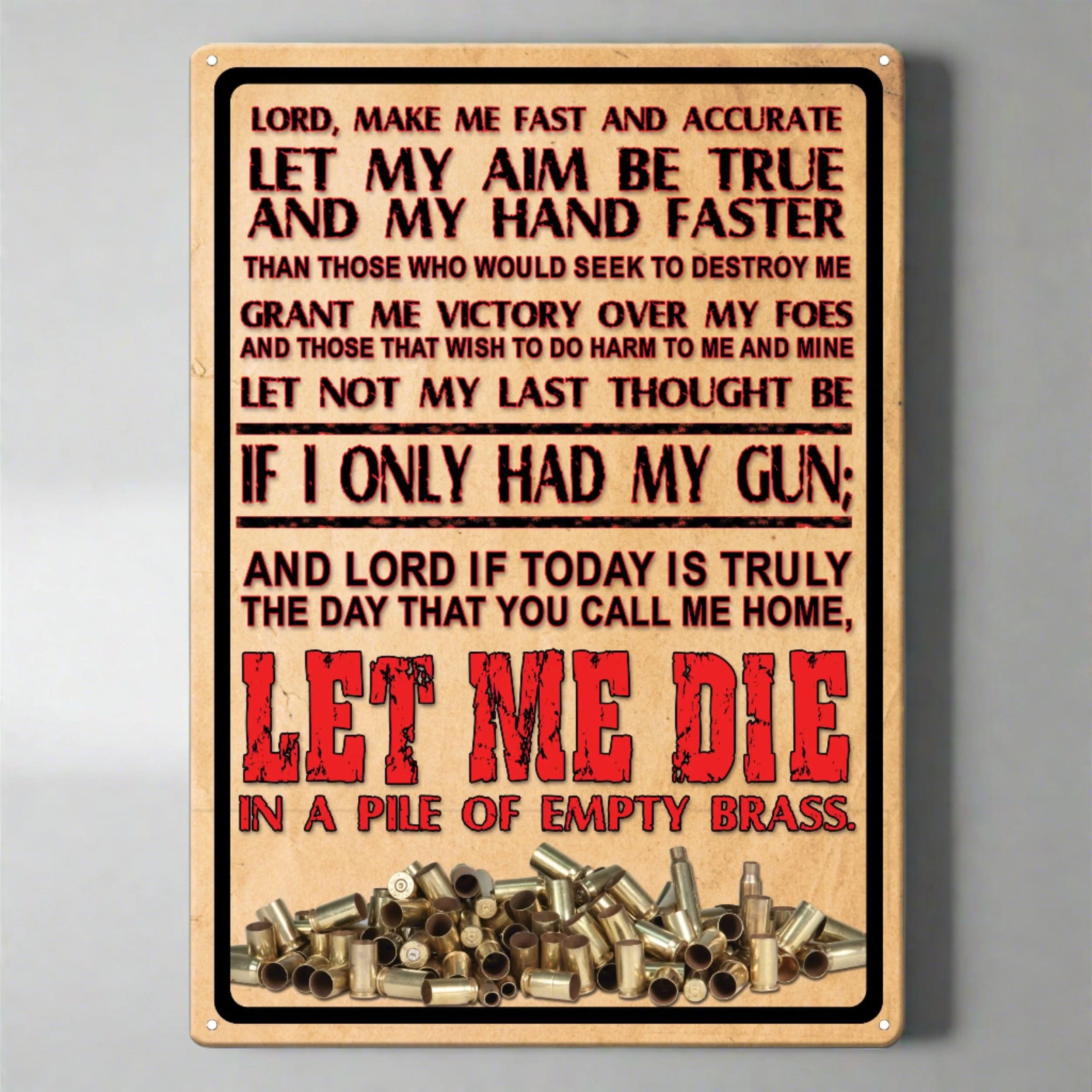 Stylish Tin Sign 12in x 17in-Lords Prayer High-Performance
