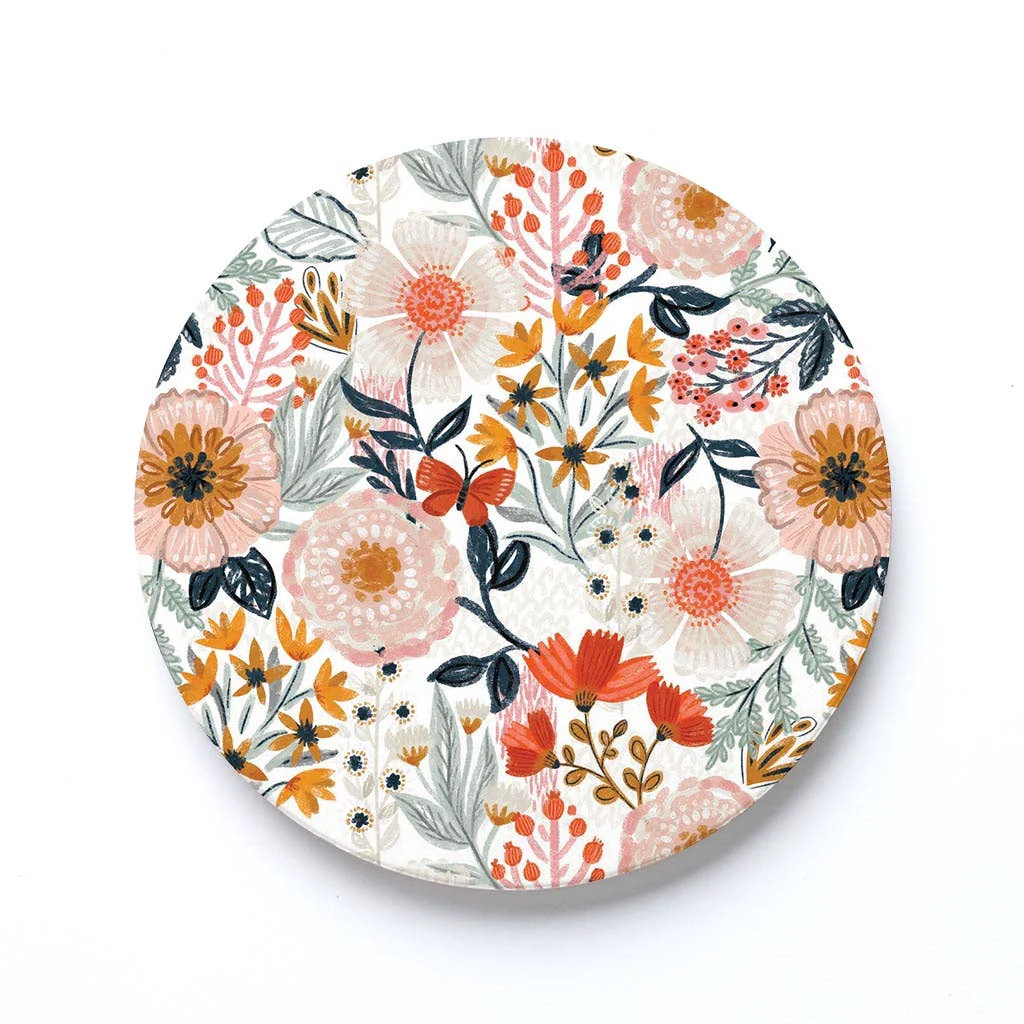 Smooth Pretty Things Floral Pattern Coaster Set Elite