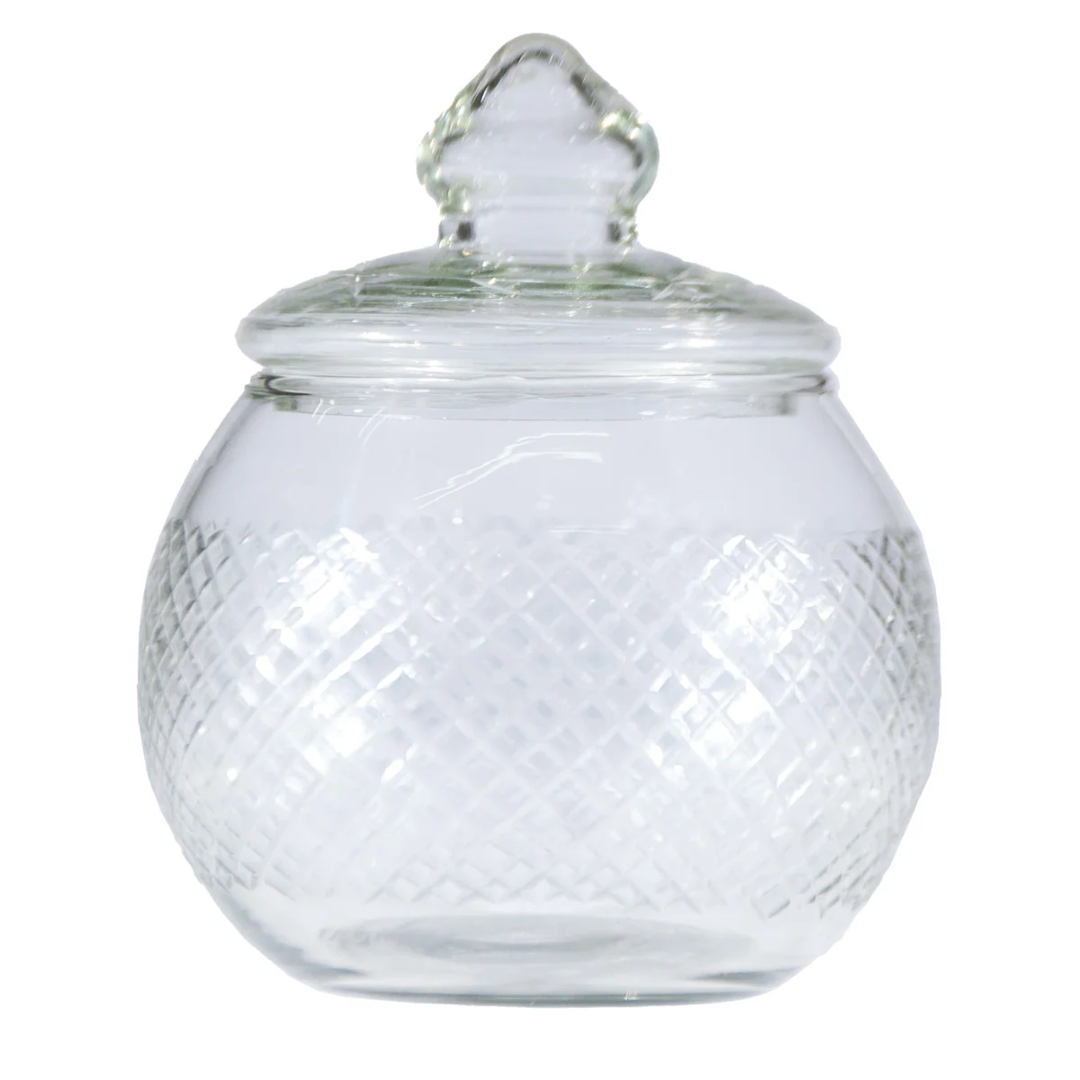 Soft Hand-Blown Glass Jar w Lid Luxury