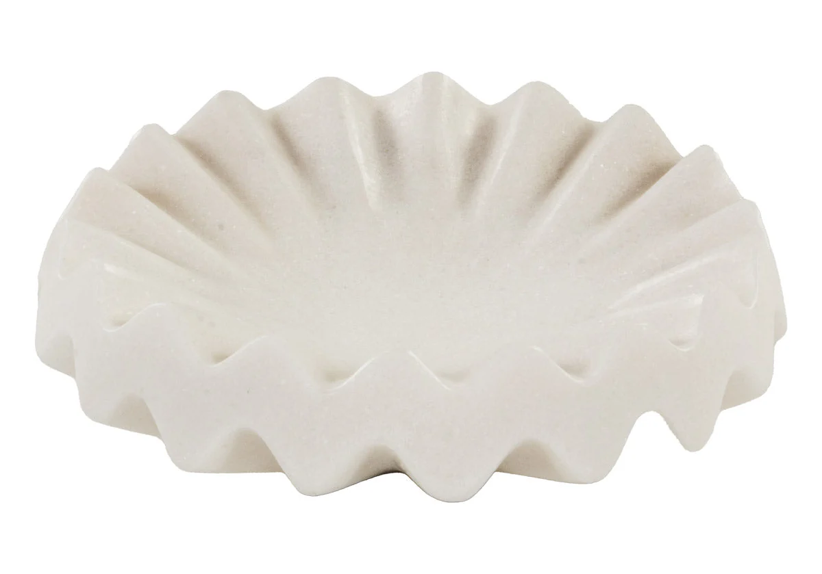 Organic Marble Handkerchief Bowl Solid