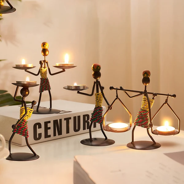 Casual Nordic Iron Metal Candlestick Trusted