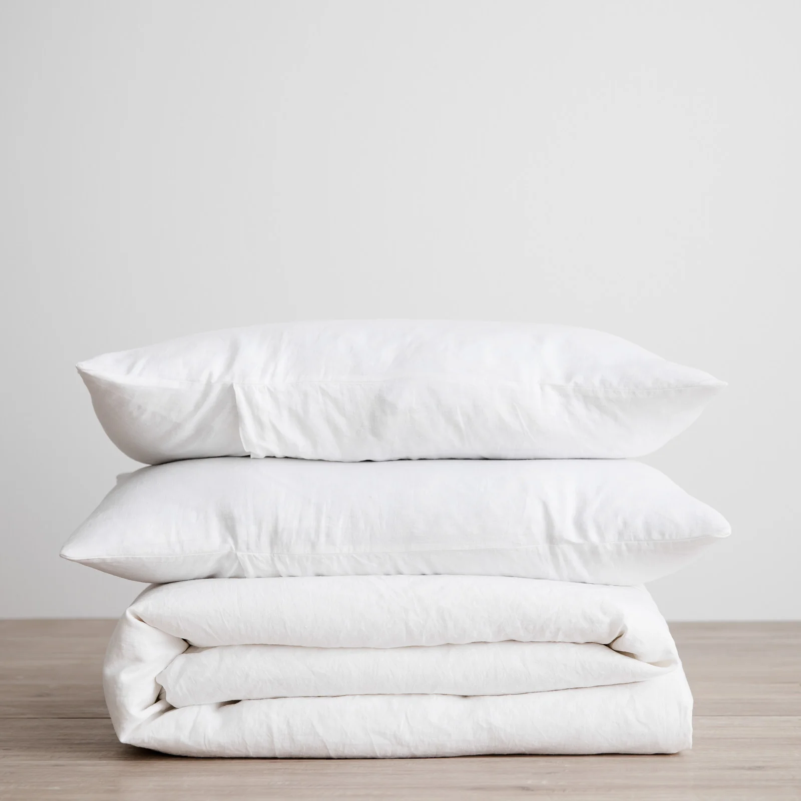 Elite Linen Duvet Set White Crafted