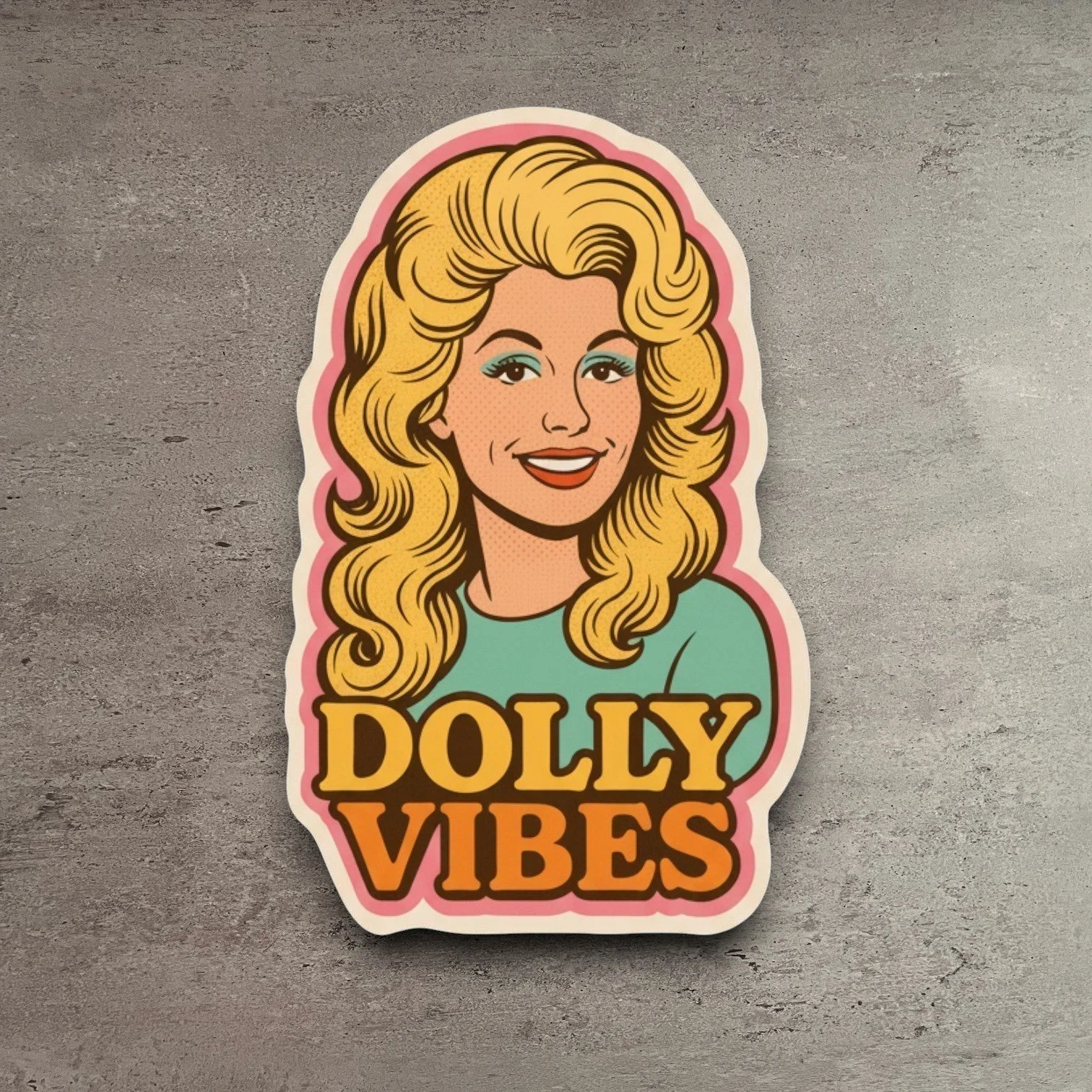 Clean Dolly Vibes Sticker Dolly Parton Convenient