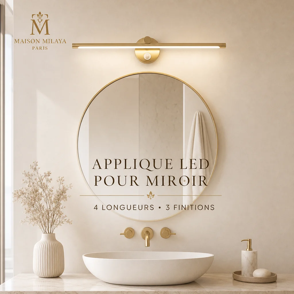 Recyclable Applique LED pour Miroir à Détecteur – Maison Milaya Natural