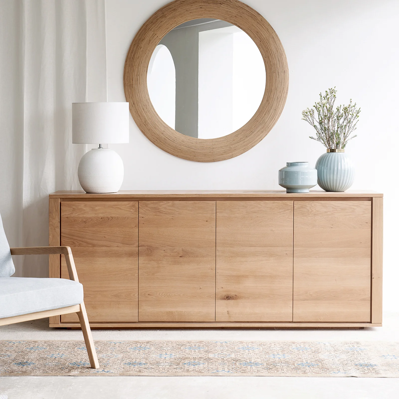Premium Material Shadow Sideboard Oak 203cm World-Class