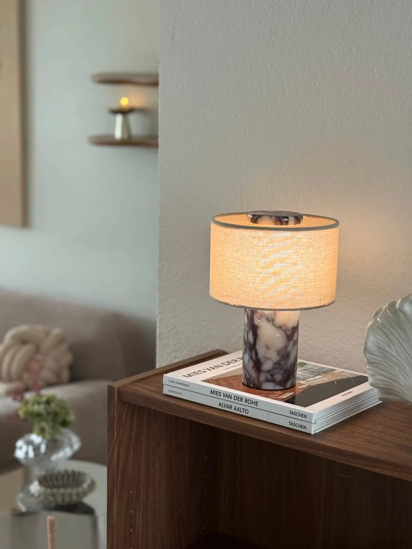 Functional Marmora Marble Table LampMarmora Green