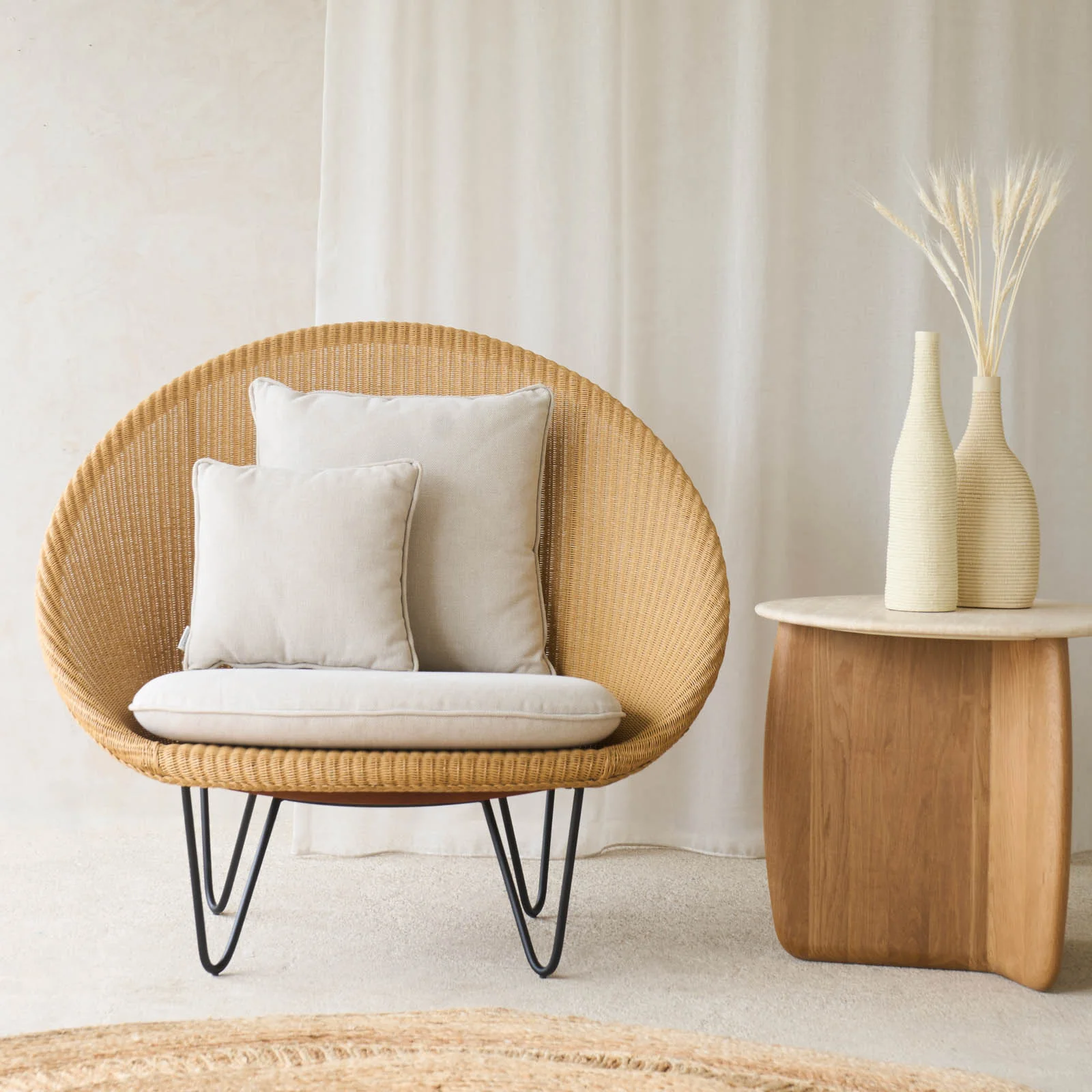 Modern Joe Occasional Chair Natural Outstanding