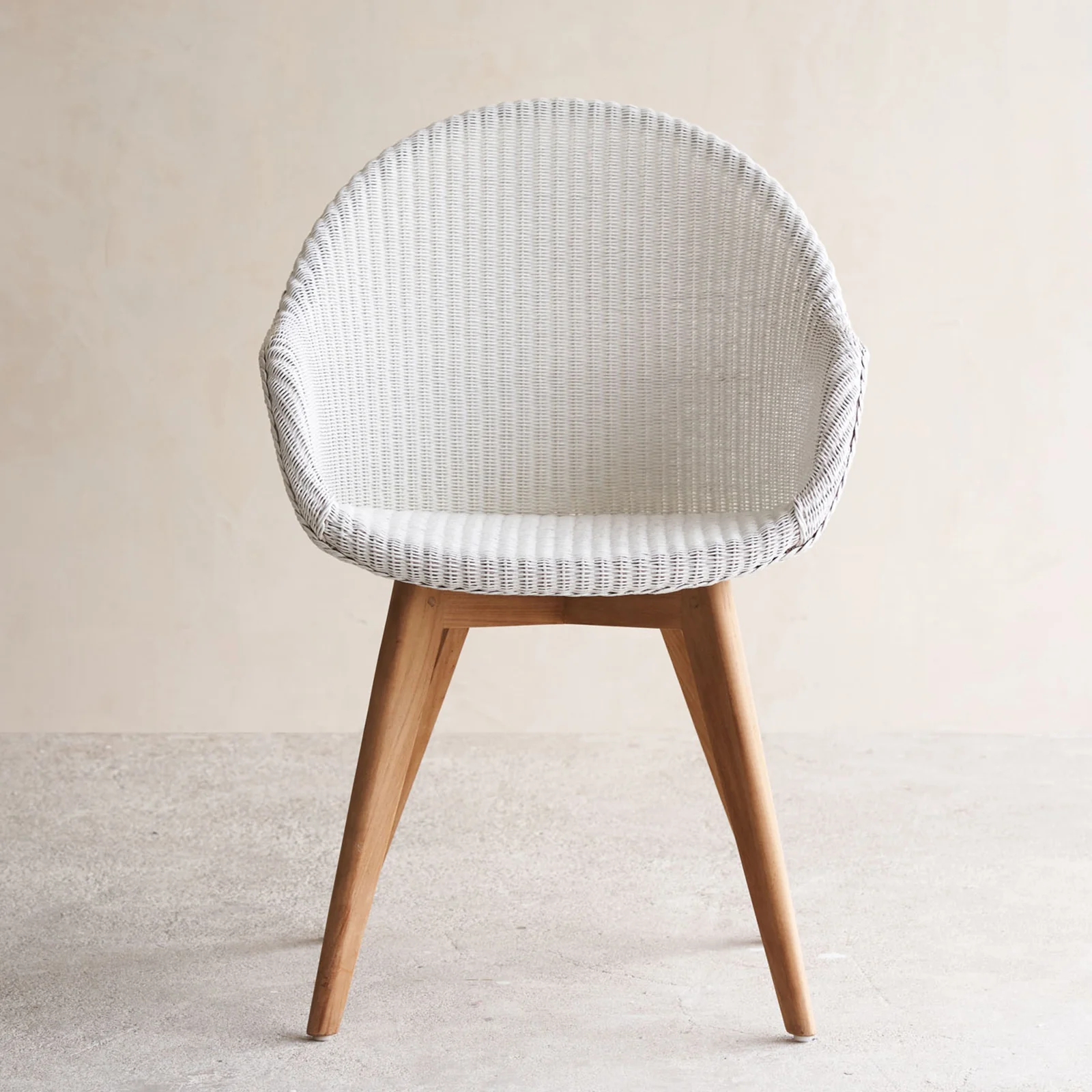 Crafted Avril Dining Chair Teak - Pure White Sustainable