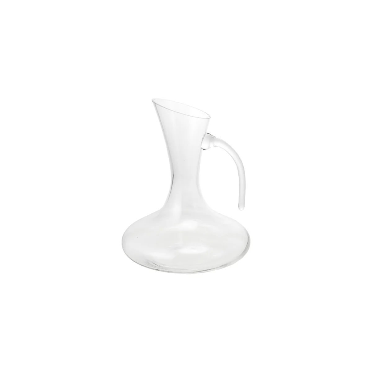 Unique 2-quart Glass Wine Decanter with Handle Consistent