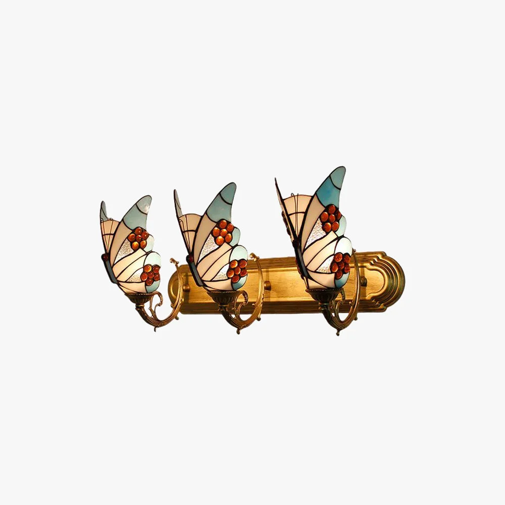 Traditional Kady Schmetterling Wandleuchte 1 2 3-flammig 4 Farben Practical
