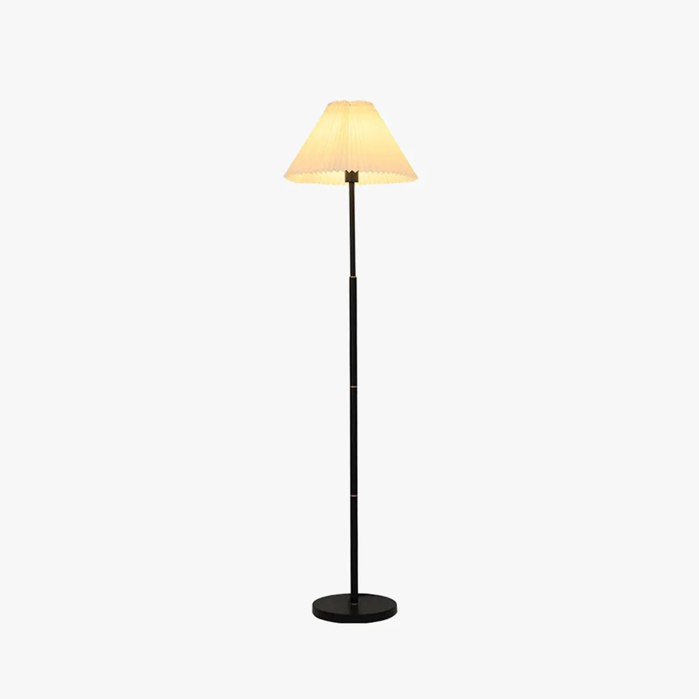 Artisan Ozawa Stehleuchte Plissiert Metall Stoff 3 Farben 165CM Lang Elegant