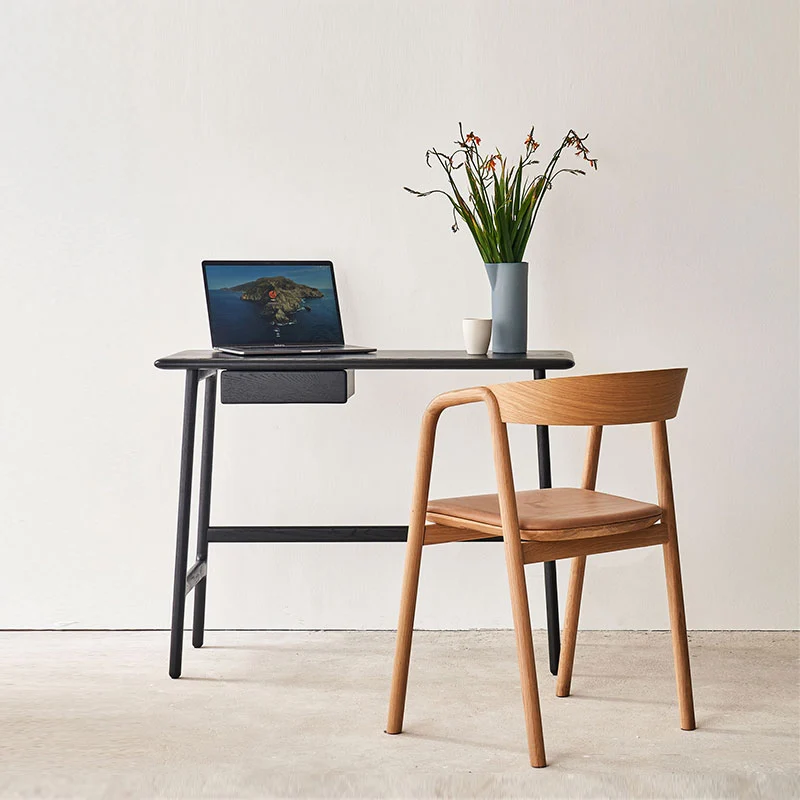 Smart Author Desk Oak - Black Natural