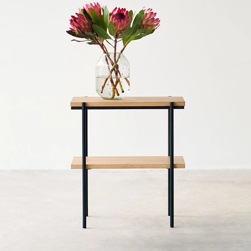 High-Performance Rise Side Table Oak 50cm Environmentally Friendly
