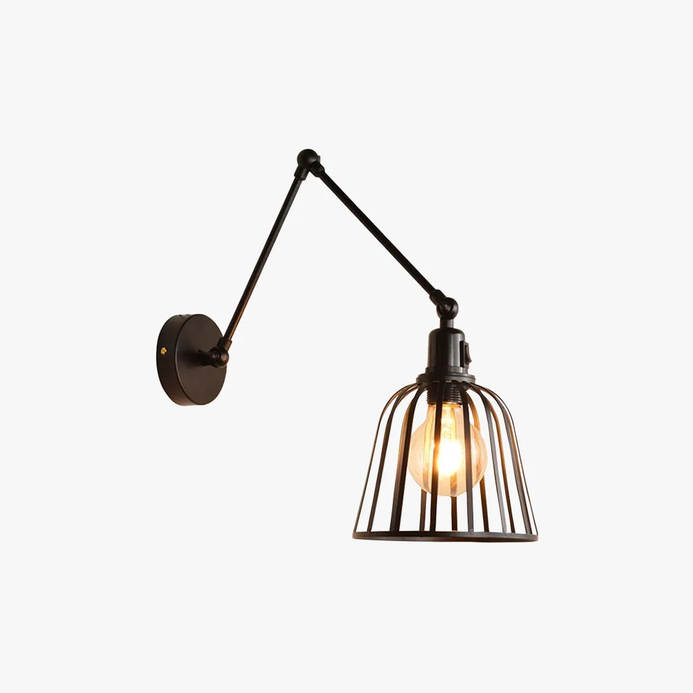 Soft Alessio Metallische verstellbare Wandleuchte Metall Holz Secure
