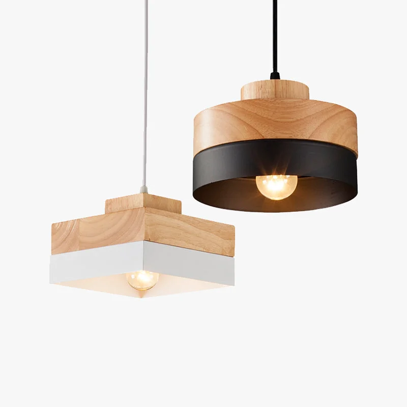 Exclusive Morandi Pendelleuchte 2 Farbe Stil Metall Holz Reusable