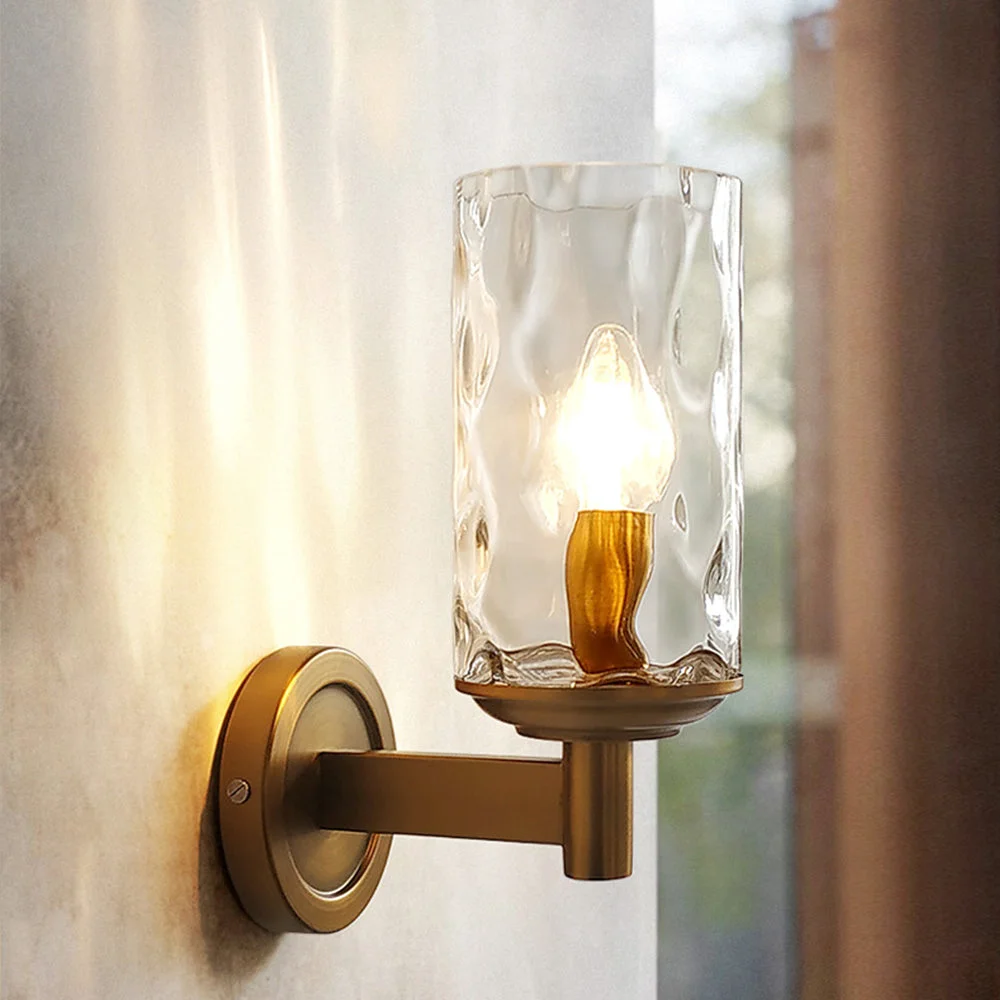 Recyclable Vintage Iron Armed Wall Lamp Crafted