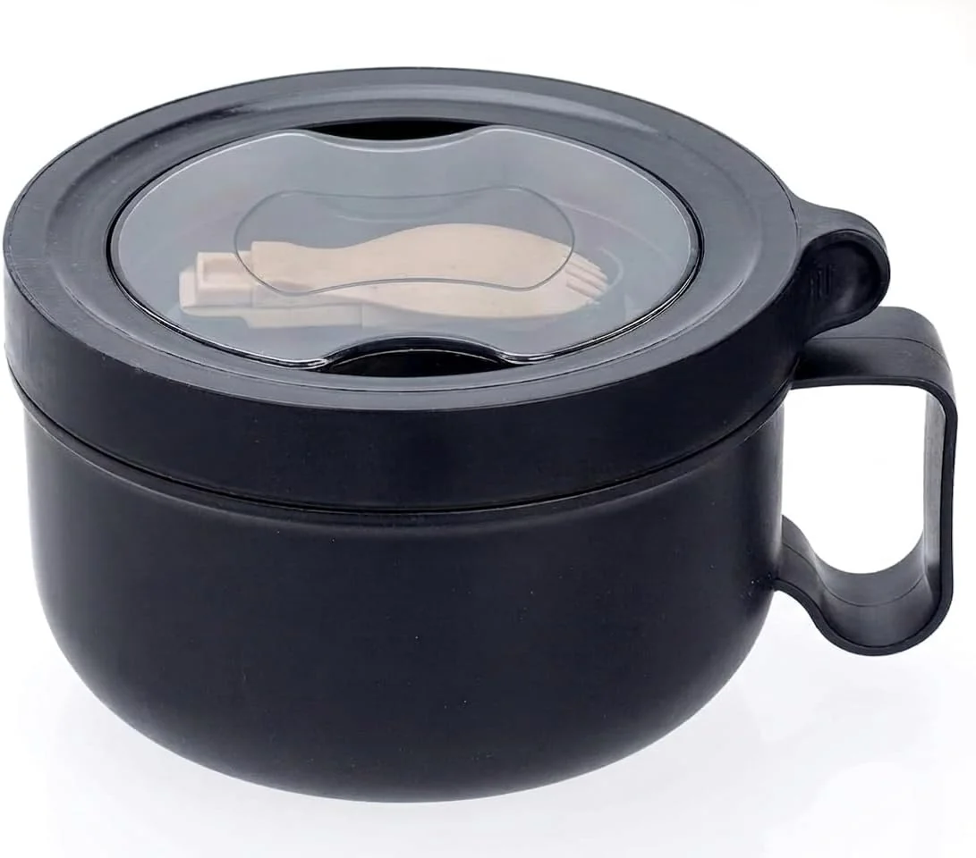Professional Microwave Bowl with Lids Ramen Bowl 28oz Microwave Soup Mugs with Handles for Soup and Instant Noodles Oatmeal Gumbo Salad College Dorm Room Essentials for Girls for Boys Apartment Essentials Relaxed