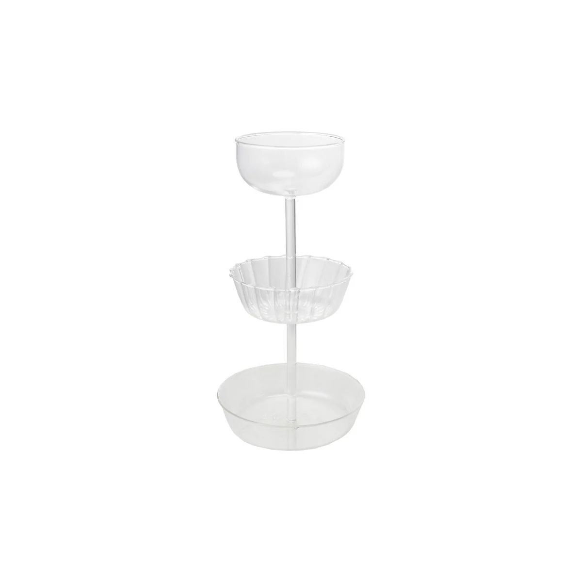 Consistent Glass 3-Tier Tray Traditional