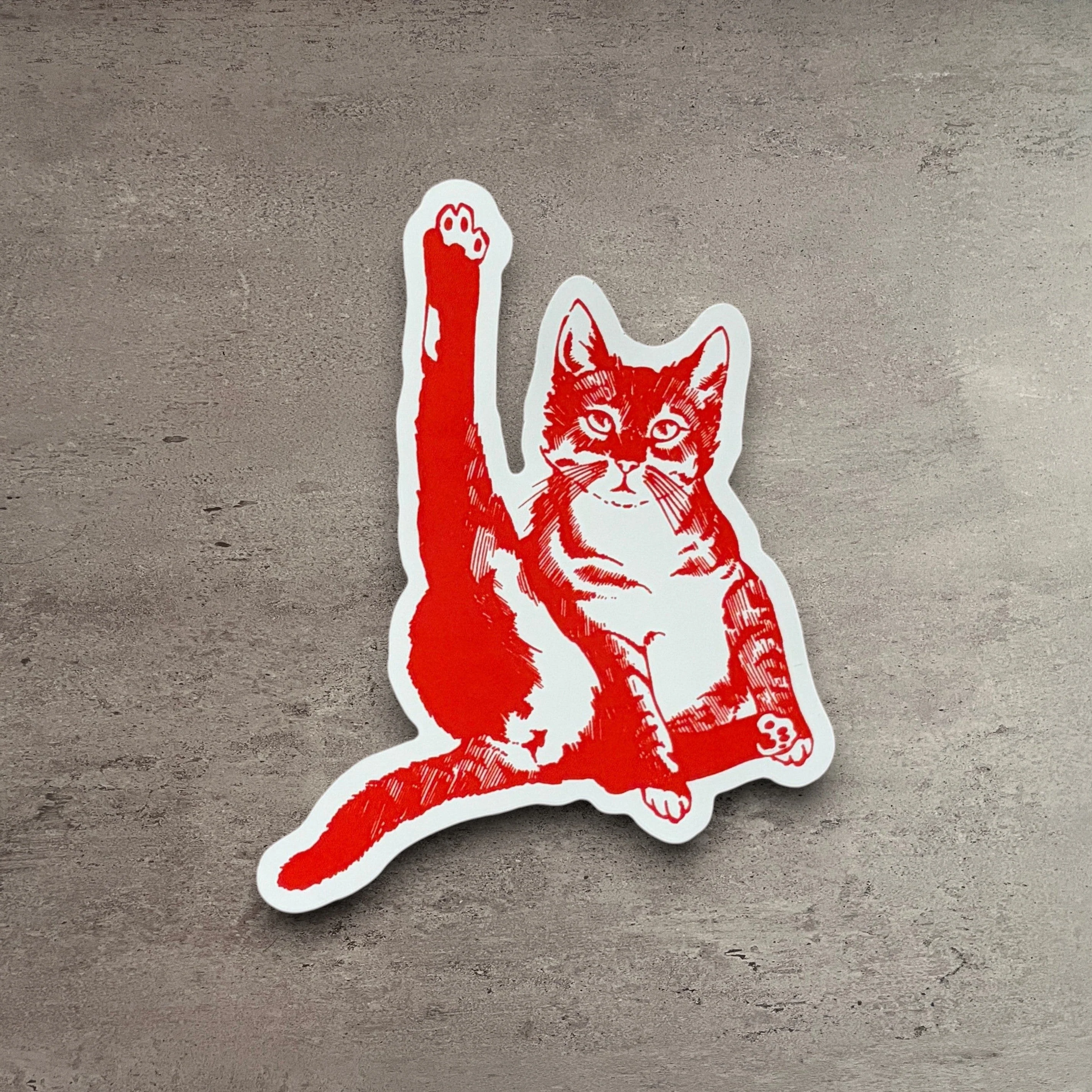 Premium Cat Plays the Violin Sticker Elegant