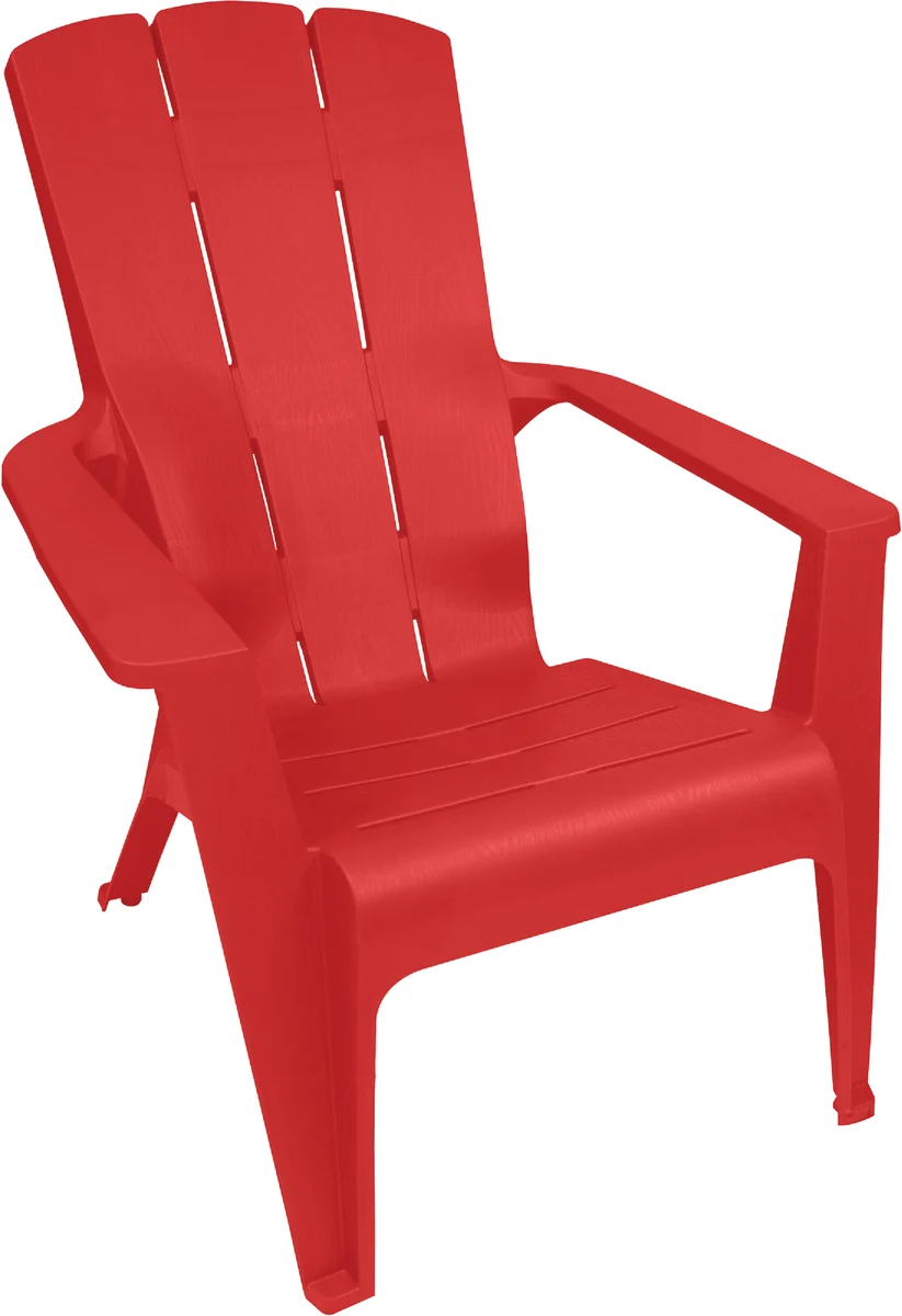 Crafted Red Adirondack Chair Functional