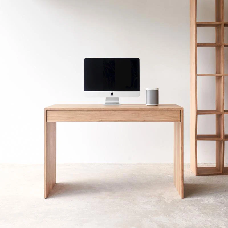 Expertly Made Wave Desk Oak 120cm Modern