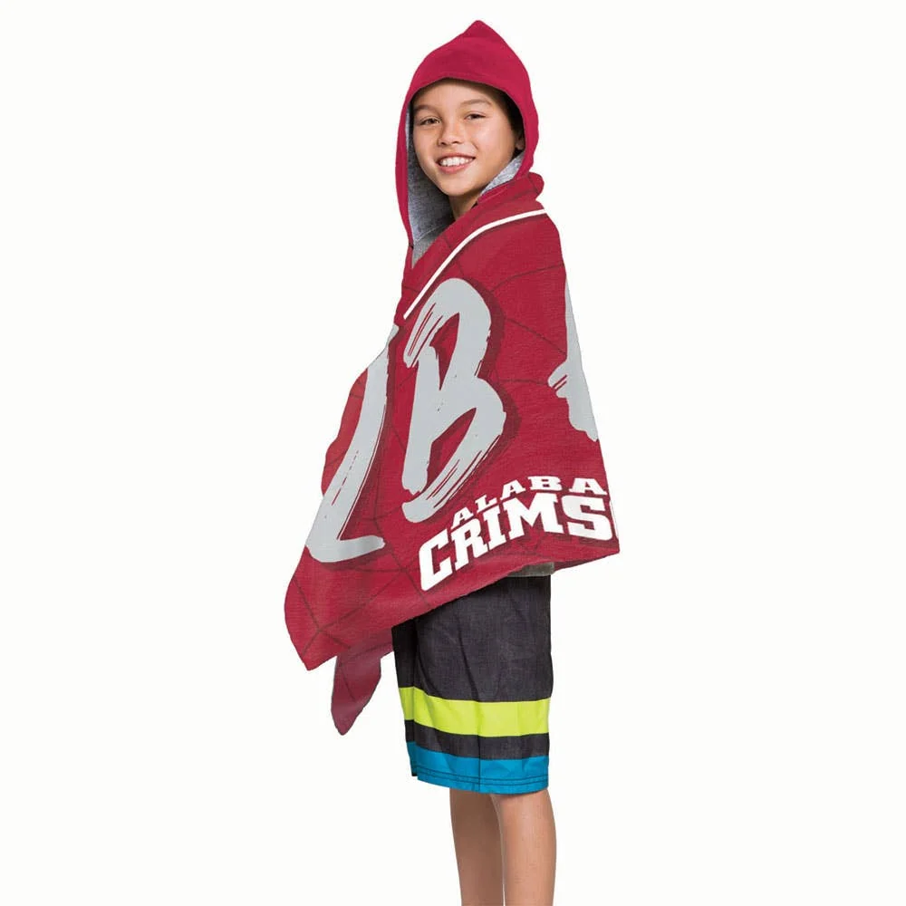 Official NCAA Alabama Crimson Tide Hooded Beach Towel 22 x 51 Artisan