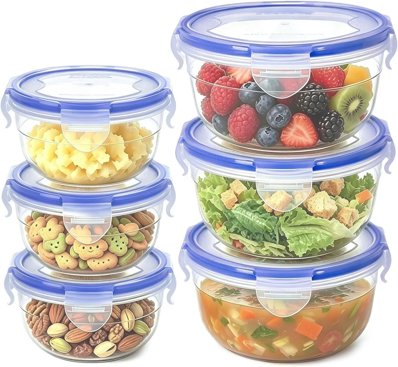 Dependable KIGI Small Round Food Storage Containers 2.5 Cup 1.25 cup 6 Pack High-End