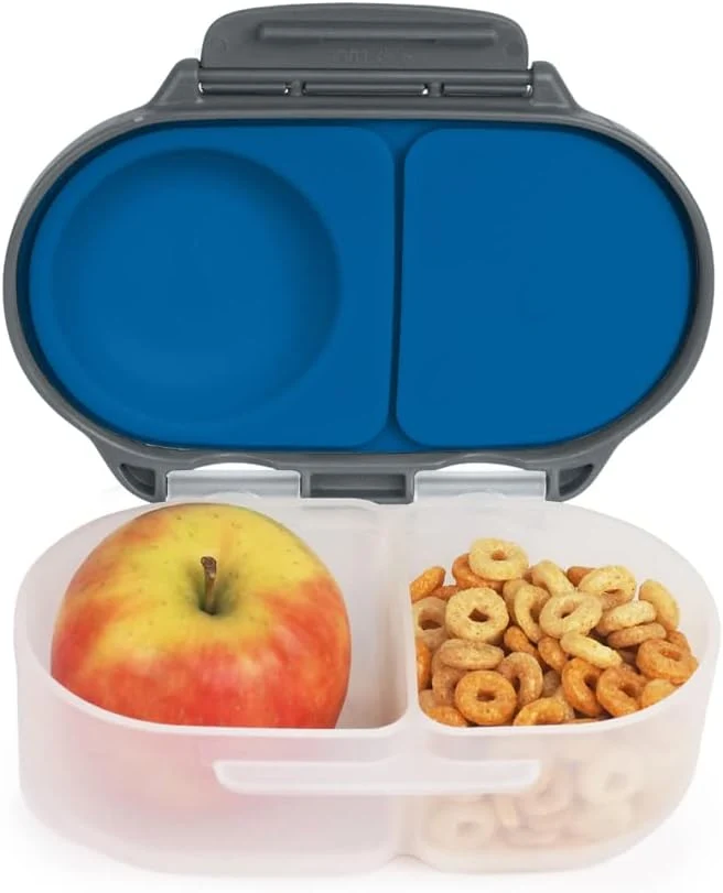 Premium Material b.box Snack Box for Kids Toddlers 2 Compartment Snack Containers Mini Bento Box Lunch Box. Leak Proof BPA Dishwasher safe Lightweight