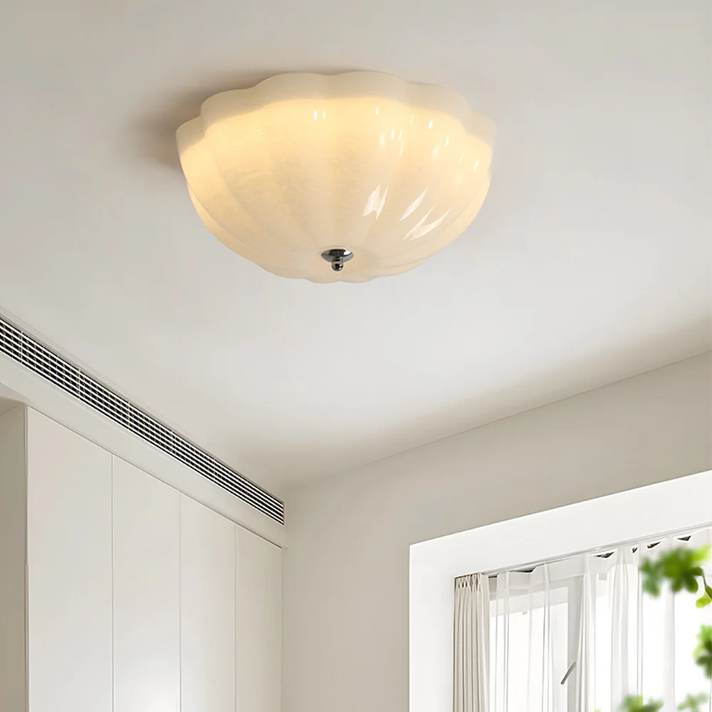 Quality Simple French Retro LED Ceiling Lamp Green