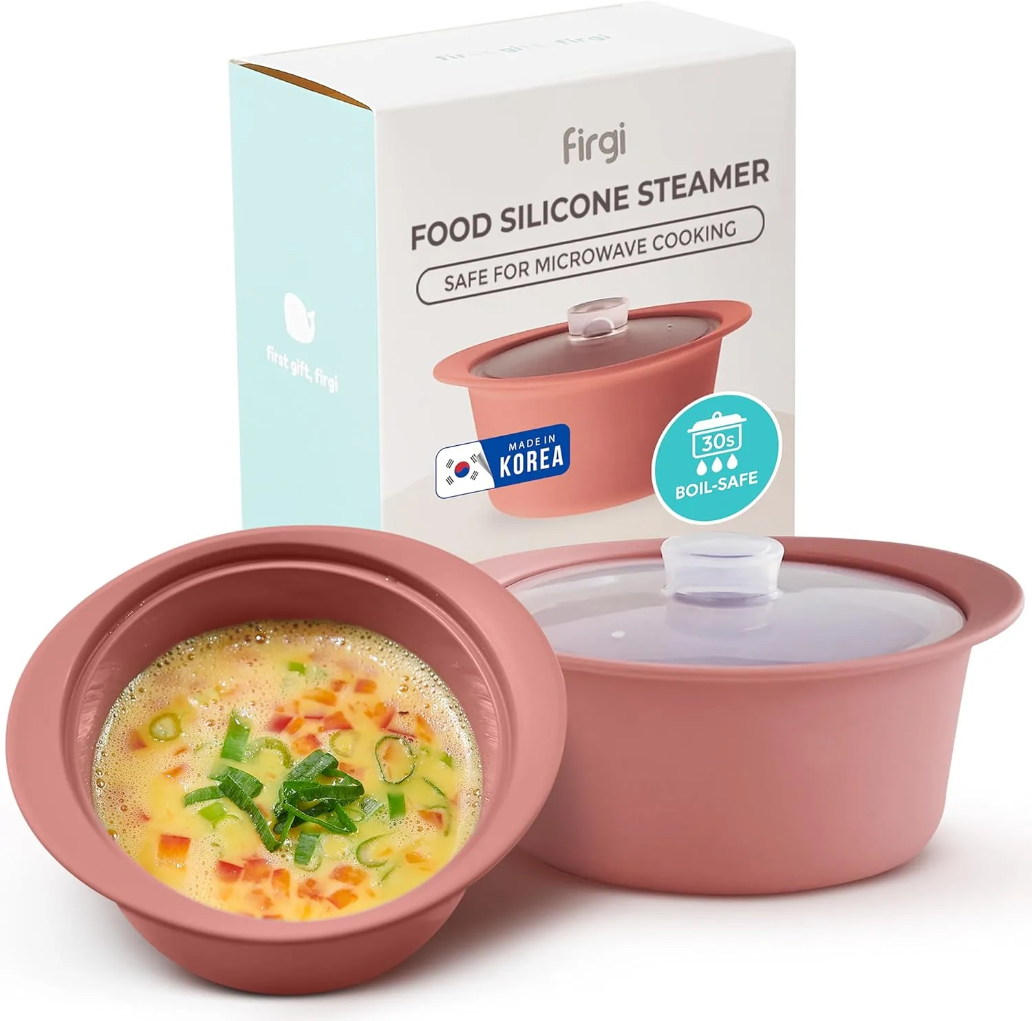 Luxury 40oz Platinum Silicone Microwave Steamer Pot High-End