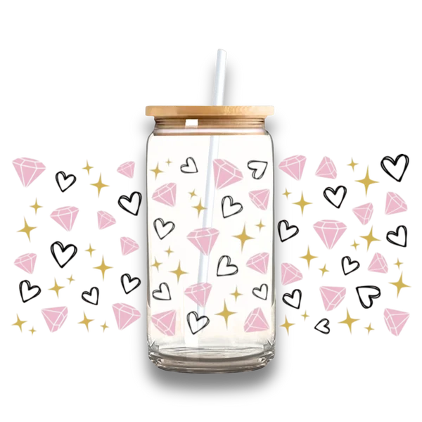 Classic Diamond Sparkle Plastic or Glass Tumbler High-Quality