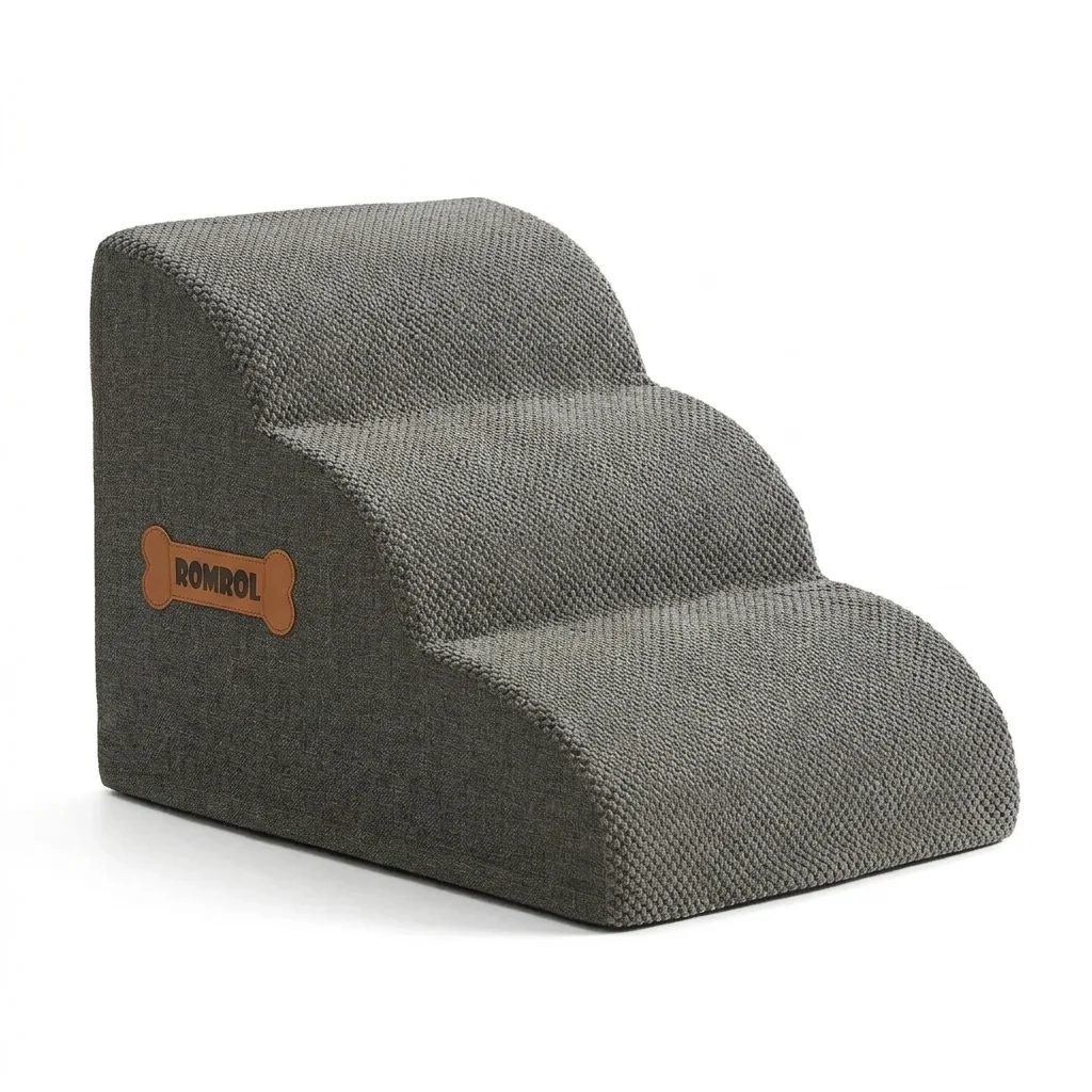 Convenient Folding Foam Pet Stairs Help Pets Reach Sofa or Bed Optimized